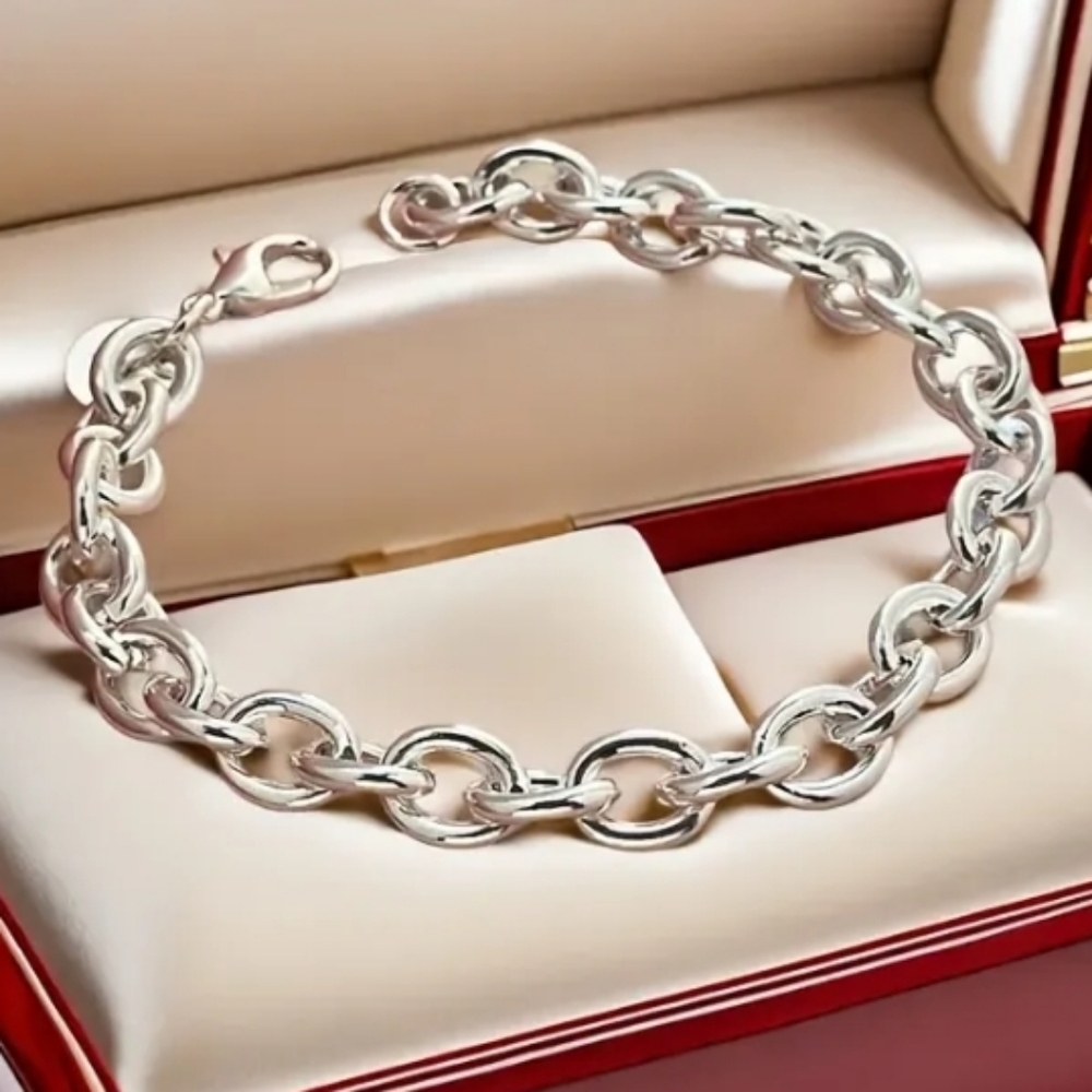 Sterling Silver Chain Bracelet - Picture 5 of 9